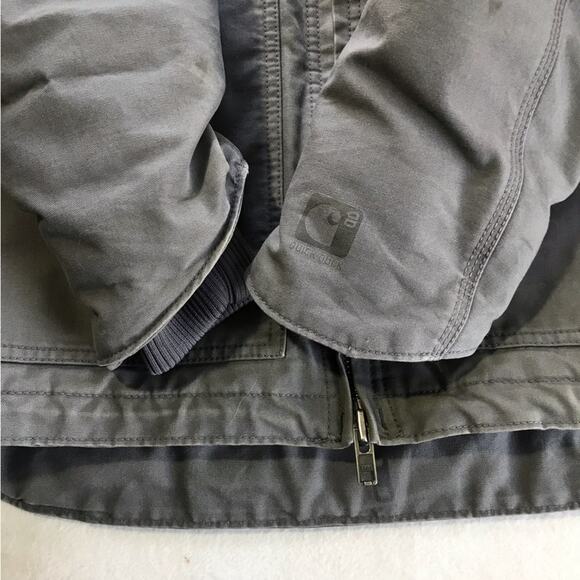Carhartt mens M charcoal grey Jefferson quick duck traditional jacket 101492 - Picture 11 of 16